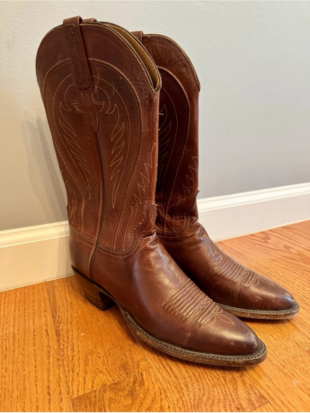 Lucchese Women's Summer Boot Brown Leather GY4547 Size 8